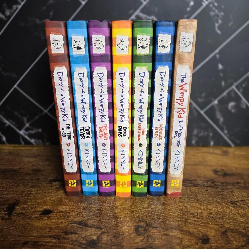 Diary of a Wimpy Kid Books 2-7 Hardcover Lot + Do-It-Yourself Book Jeff Kinney